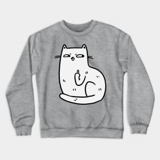 Middle Finger Cat Crewneck Sweatshirt